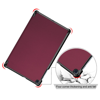 Samsung Tab A 10.1 2019 bordo TRIFOLD dėklas 4