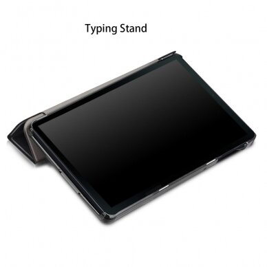 Samsung Tab A 10.1 2019 juodas TRIFOLD dėklas 10