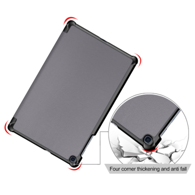 Samsung Tab A 10.1 2019 pilkas TRIFOLD dėklas 4