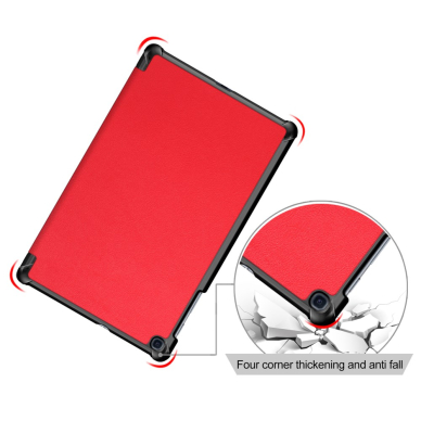 Samsung Tab A 10.1 2019 raudonas TRIFOLD dėklas 4