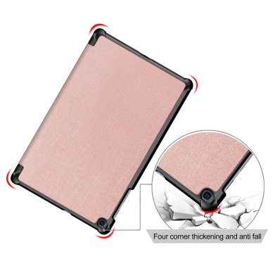 Samsung Tab A 10.1 2019 rausvas TRIFOLD dėklas 4