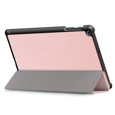 Samsung Tab A 10.1 2019 rausvas TRIFOLD dėklas 5
