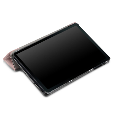 Samsung Tab A 10.1 2019 rausvas TRIFOLD dėklas 7
