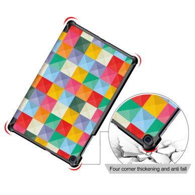 Samsung Tab A 10.1 2019 TRIFOLD dėklas Kvadratai 4