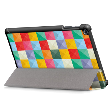 Samsung Tab A 10.1 2019 TRIFOLD dėklas Kvadratai 5