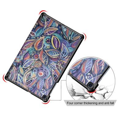 Samsung Tab A 10.1 2019 TRIFOLD dėklas Leaves 4