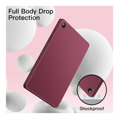 Samsung TAB A11+ / A9+ 11" wine red TRIFOLD dėklas 1