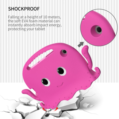 Samsung Tab A7 10.4" ARMOR OCTOPUS rožinė nugarėlė 2