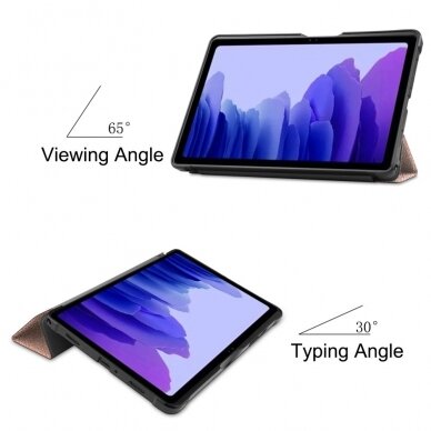 Samsung Tab A7 10.4" rausvas silikoninis TRIFOLD dėklas 7
