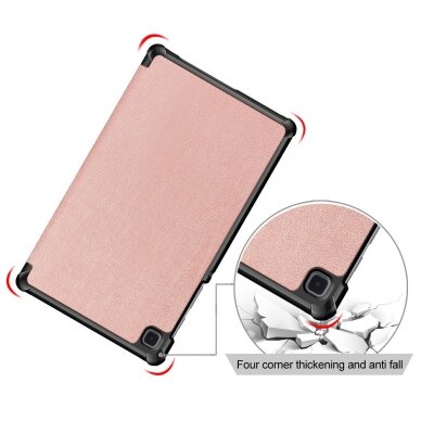 Samsung Tab A7 Lite rose gold TRIFOLD dėklas 7