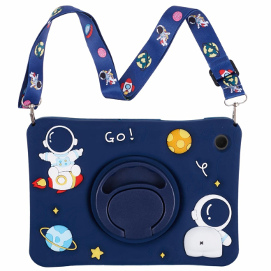 Samsung Tab A8 10.5" ARMOR KIDS Astronaut blue su kojele ir virvute nugarėlė 1