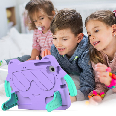 Samsung Tab A8 10.5" purple ARMOR FACE nugarėlė su kojele 3