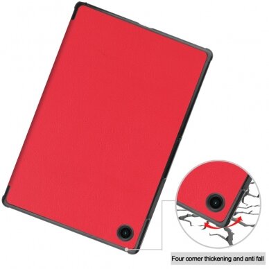 Samsung Tab A8 10.5" raudonas TRIFOLD dėklas 8