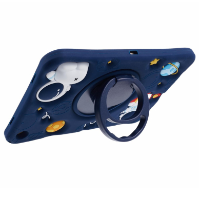 Samsung Tab A9+ 11" ARMOR KIDS Astronaut blue su kojele ir virvute nugarėlė 4