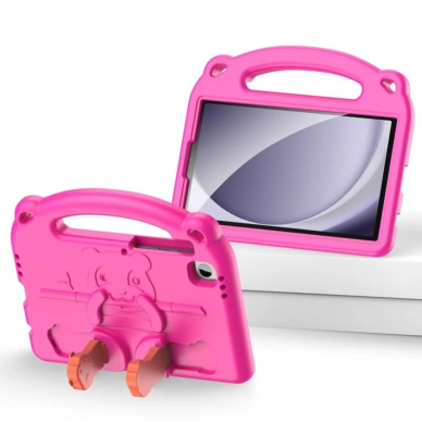 Samsung Tab A9+ 11" PANDA ARMOR Pink su kojele nugarėlė 2