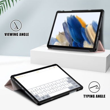 Samsung Tab A9+ 11" rose gold TRIFOLD dėklas 3