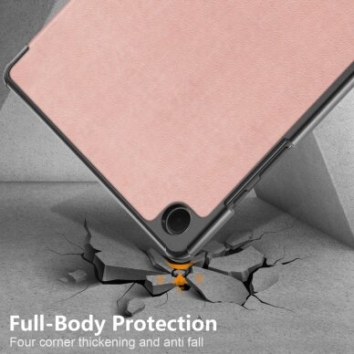 Samsung Tab A9+ 11" rose gold TRIFOLD dėklas 7