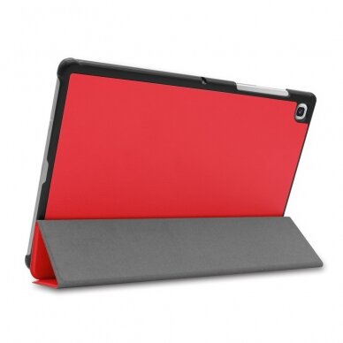 Samsung Tab S5e 10.5 raudonas TRIFOLD dėklas 4