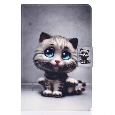 Samsung Tab S6 10.5 fashion dėklas Cat with blue eyes 1