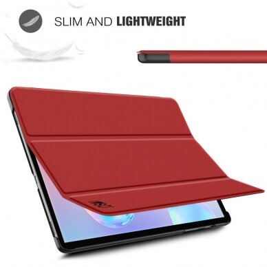Samsung Tab S6 10.5 raudonas S PEN TRIFOLD dėklas 5