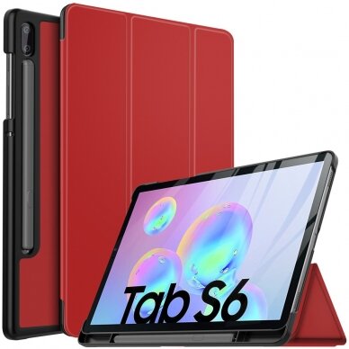 Samsung Tab S6 10.5 raudonas S PEN TRIFOLD dėklas 8