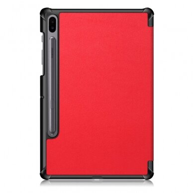 Samsung Tab S6 10.5 raudonas TRIFOLD dėklas 2