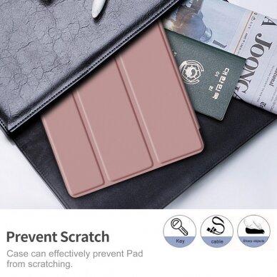 Samsung Tab S6 10.5 rausvas S PEN TRIFOLD dėklas 2