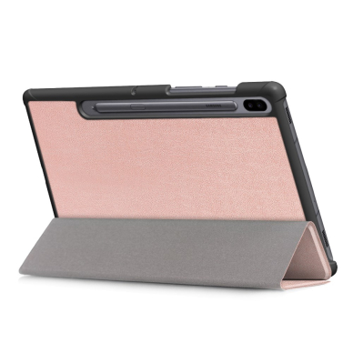 Samsung Tab S6 10.5 rausvas TRIFOLD dėklas 4