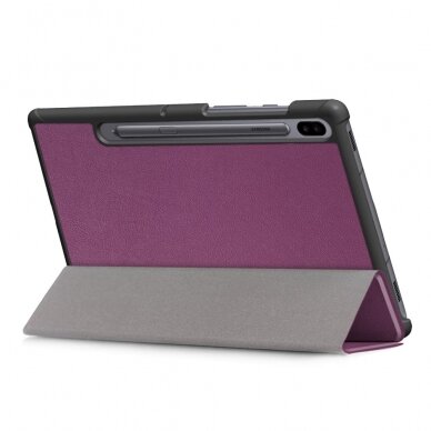 Samsung Tab S6 10.5 violetinis TRIFOLD dėklas 4