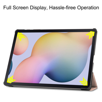 Samsung TAB S7 FE/ S7+/ S8+ 12,4" rausvas TRIFOLD dėklas 3
