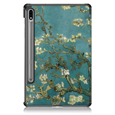 Samsung TAB S7 FE/ S7+/ S8+ TRIFOLD dėklas Tree with white flowers 1