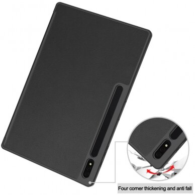 Samsung TAB S8 ULTRA / S9 ULTRA / S10 ULTRA 14.6" black silikoninis S PEN TRIFOLD dėklas 8