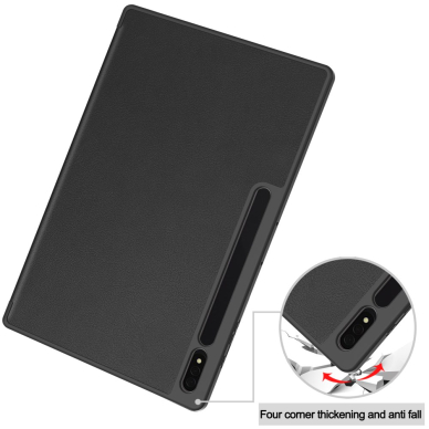Samsung TAB S8 ULTRA / S9 ULTRA / S10 ULTRA 14.6" black silikoninis S PEN TRIFOLD dėklas 8
