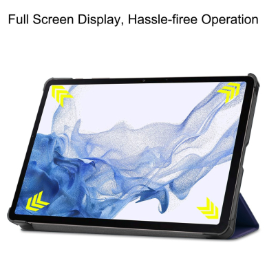 Samsung TAB S10 FE / S9 FE 10.9" / S9 11" blue TRIFOLD dėklas 2