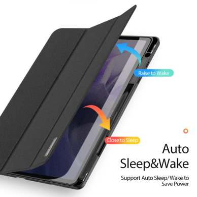 Samsung TAB S9+ / S9 FE+ / S10+ 12.4" Black DUX DUCIS DOMO TRIFOLD dėklas 10