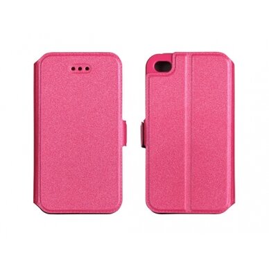 Samsung Xcover 3 rožinis book pocket dėklas 2
