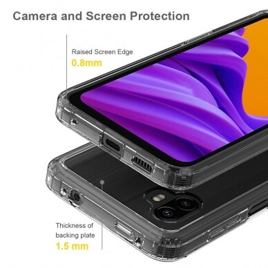 Samsung Xcover 6 PRO skaidri Acrylic+TPU nugarėlė 2