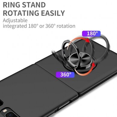 Samsung Z FLIP Tracy plastikinė juoda MAGNETIC RING nugarėlė 4