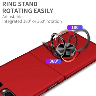 Samsung Z FLIP Tracy plastikinė raudona MAGNETIC RING nugarėlė 4