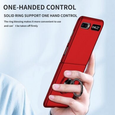 Samsung Z FLIP Tracy plastikinė raudona MAGNETIC RING nugarėlė 7