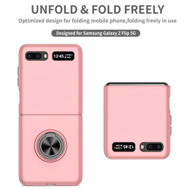 Samsung Z FLIP Tracy plastikinė rausva MAGNETIC RING nugarėlė 5