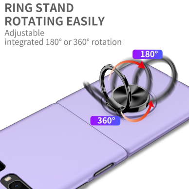 Samsung Z FLIP Tracy plastikinė violetinė MAGNETIC RING nugarėlė 4
