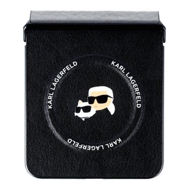 Samsung Z FLIP7 5G black MagSafe PU Karl & Choupette Heads KARL LAGERFELD nugarėlė KLHMZFD7PSMLRKCK 1