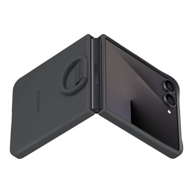 Samsung Z FLIP7 5G Black Original Silicone Ring nugarėlė EF-PF766TBE 4
