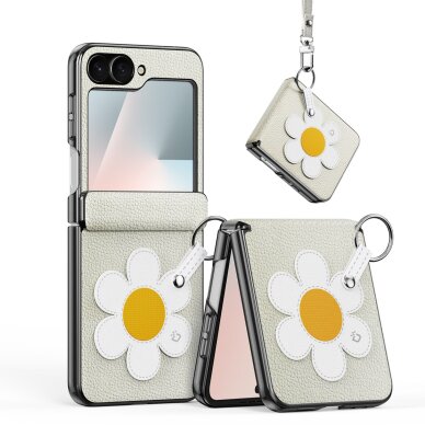 Samsung Z Flip7 FE 5G / Z FLIP6 5G starlight DUX DUCIS Luvy Series Daisy Edition nugarėlė