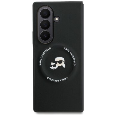 Samsung Z Fold7 5G black MagSafe PU Karl & Choupette Heads KARL LAGERFELD nugarėlė KLHMZFD7PSMLRKCK 1