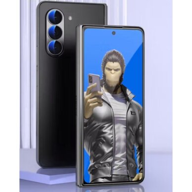 Samsung Z FOLD7 5G black pilnas Mr. Monkey 5D stiklas 1