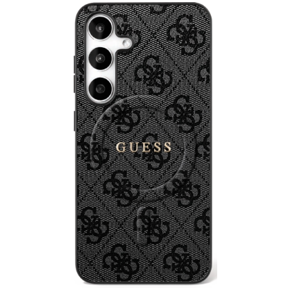 Samsung S25 FE black MagSafe 4G Ring Classic Logo GUESS nugarėlė