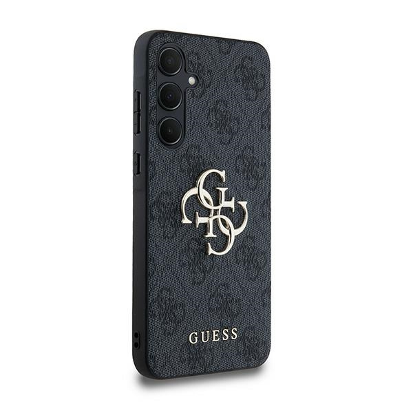 Samsung A35 5G black PU Leather 4G Metal Logo GUESS nugarėlė 3