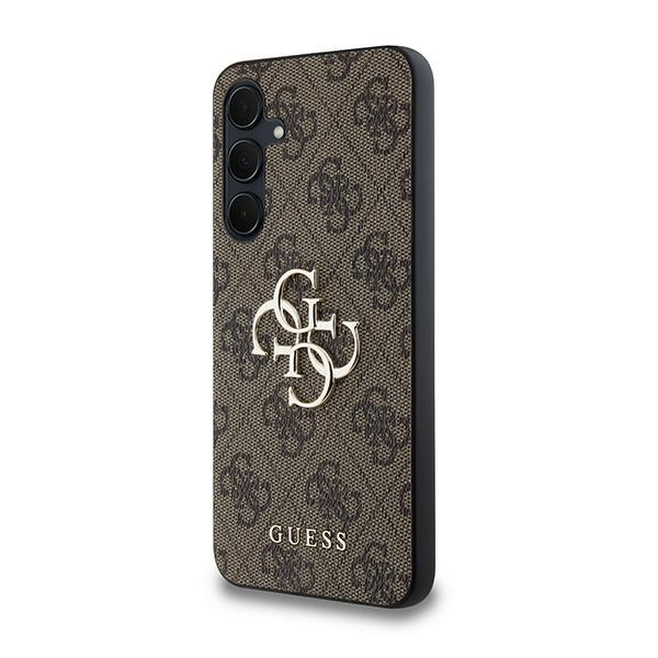 Samsung A35 5G brown PU Leather 4G Metal Logo GUESS nugarėlė 1